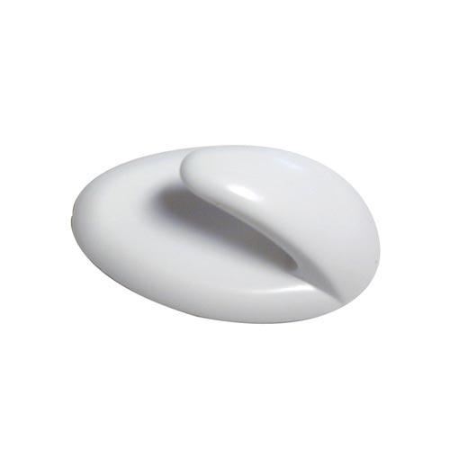Weißer Kunststoffhaken QUICK FIX selbstklebend oval klein (6 Stück) 1460