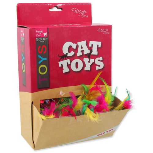 Display Toys MAGIC CAT Baumwollmaus mit Federn 6 cm 80 Stück