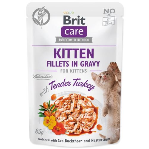 BRIT Care Cat Kitten Filets in Soße mit zartem Putenfleisch 85 g