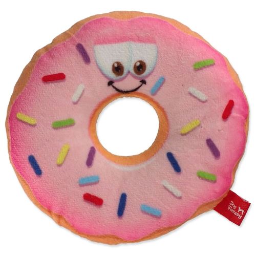 Spielzeug DOG FANTASY Donut mit Gesicht rosa 12 cm 1 Stück