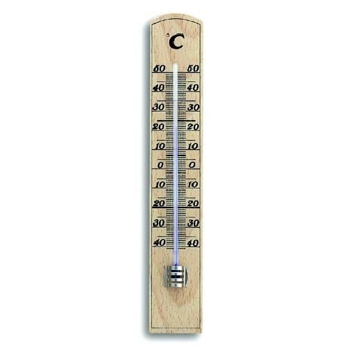 Zimmerthermometer aus Holz 20cm Buche