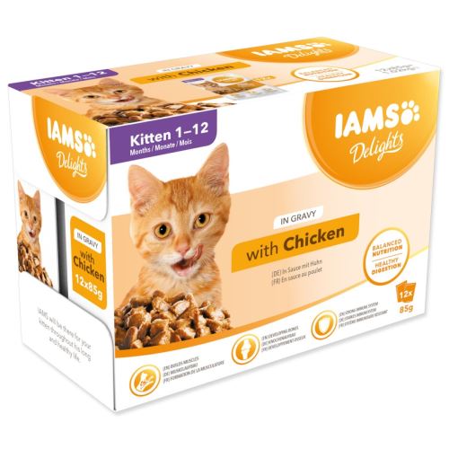 IAMS Delights Kätzchen Huhn in Sauce Multipack (12x85gr) 1020 g