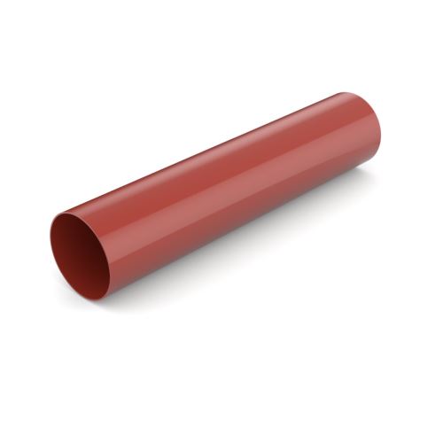 BRYZA Kunststoff Dachfallrohre ohne Hals Ø 110 mm, Länge 3M, Rot RAL 3011