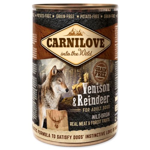 Dosenfutter CARNILOVE Dog Wild Meat Venison & Rentier 400 g