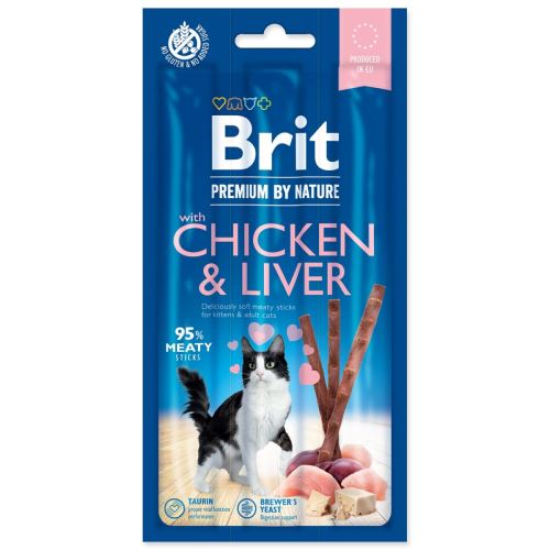 BRIT Premium by Nature Katzensticks mit Huhn & Leber 3 Stück