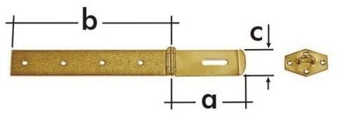 Einfach verriegelbares Scharnier ZZP 50 - 140x45x1,5 mm - Packung mit 1 Stück