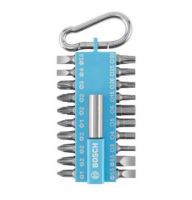 BOSCH 21-teiliger Schraubbitsatz mit Karabiner - Blau 2607002822