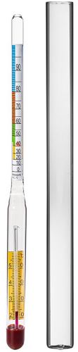 Alkoholmeter mit Thermometer 0-95%