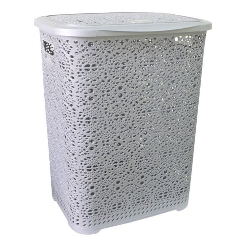 Kunststoffkorb für schmutzige Wäsche MONAKO 57x45x38cm graumetallic