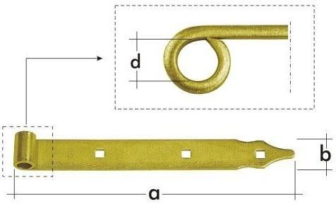 Bandaufhänger ZP 300 d 10, 300x3,0 d 10 mm, gelb - Verpackung 1 Stück