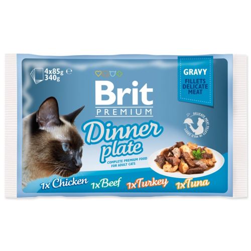 BRIT Premium Cat Delicate Filets in Bratensoße Speiseteller 340 g