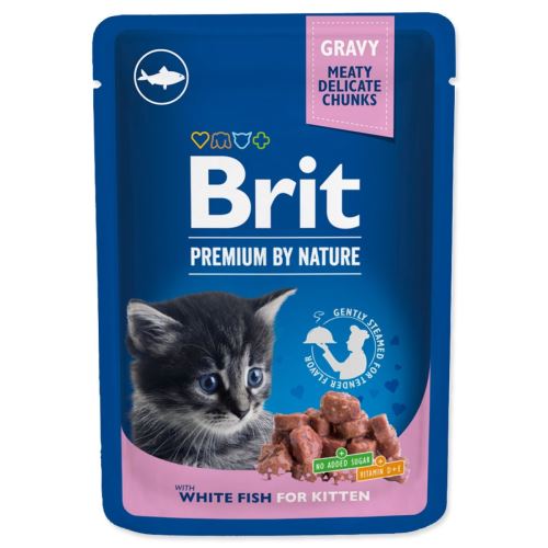 BRIT Premium Chunks mit Weißfisch in Soße für Kätzchen 100 g