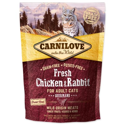 CARNILOVE Fresh Huhn & Kaninchen Gourmand für ausgewachsene Katzen 400 g