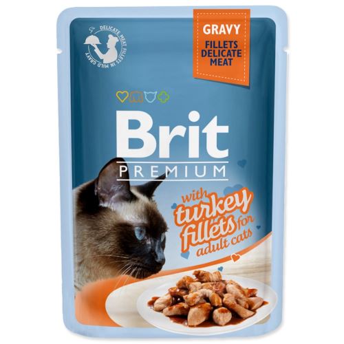 BRIT Premium Cat Delicate Filets in Bratensoße mit Pute 85 g