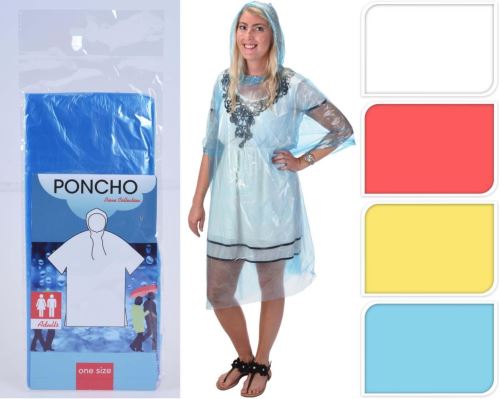 Transparenter Poncho-Regenmantel für Erwachsene