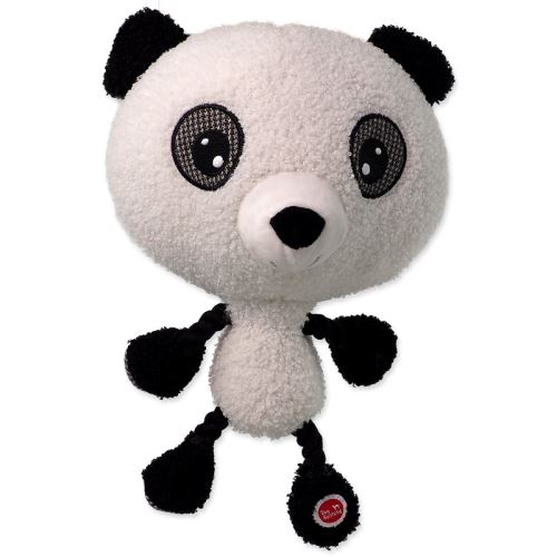 Spielzeug DOG FANTASY Großer Kopf Panda Plüsch quietschend 30 cm