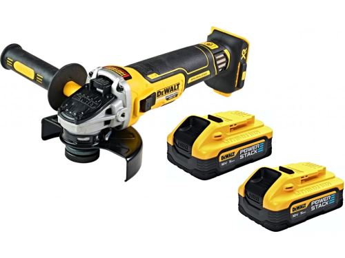 DEWALT Akku-Winkelschleifer + Koffer (2x5Ah PowerStack) DCG405H2T