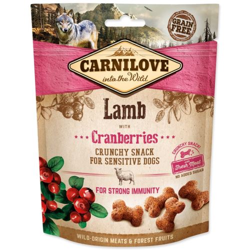 CARNILOVE Hunde-Knuspersnack Lamm mit Cranberries mit Frischfleisch 200 g