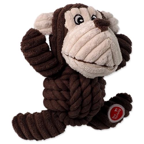Spielzeug DOG FANTASY Safari-Affe mit Knoten pfeifend 18 cm