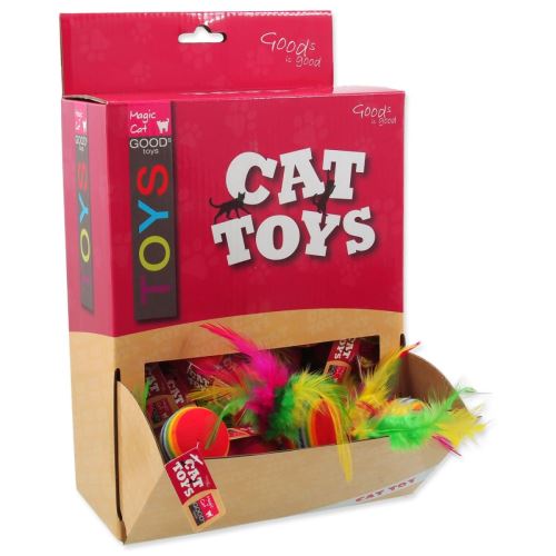 Display Toys MAGIC CAT Ball mit Federn 3,8 cm 60 Stück