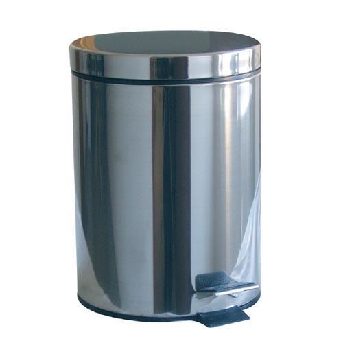 Abfallbehälter aus Edelstahl mit Kunststoffeinsatz, Step-on, 20 l