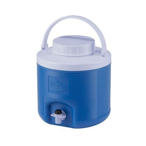 Thermosbehälter 4l mit Zapfhahn, blau, grün, Kunststoff