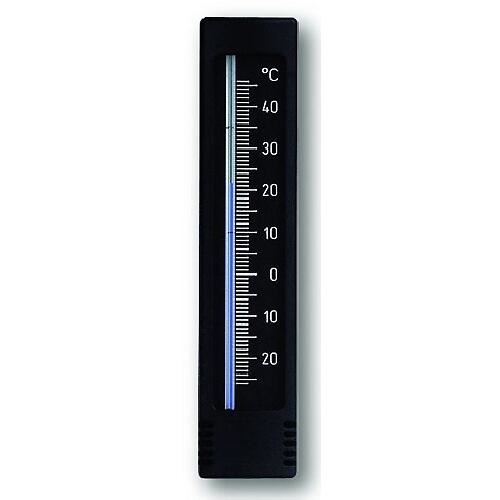 Thermometer außen/innen 15cm Kunststoff, schwarz