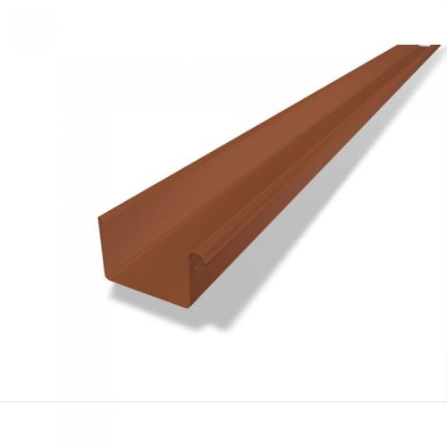 PREFA Quadratische Dachrinne, 3m lang, Breite 120 mm (T.B. 333 mm), Ziegelrot
