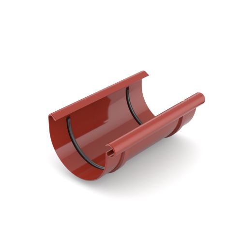 BRYZA Dachrinnenverbinder aus Kunststoff Ø 100 mm, Rot RAL 3011