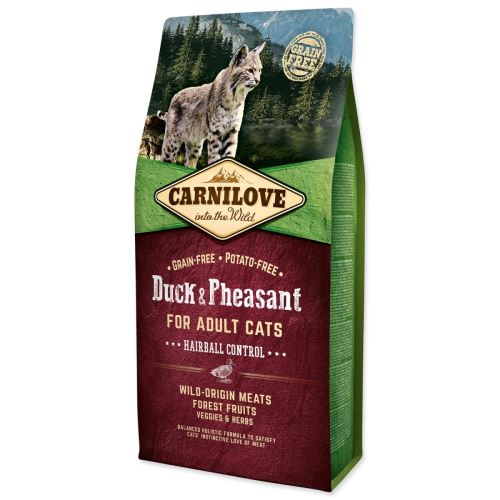 CARNILOVE Ente und Fasan Erwachsene Katzen Hairball Control 6 kg