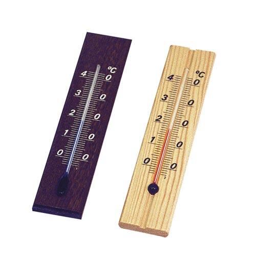 Raumthermometer D12 Holz 12cm gebeizt