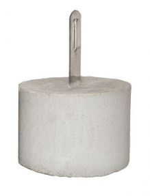 Stütze Beton/Edelstahlgriff, Durchmesser 105 mm (Draht 6-8 mm)