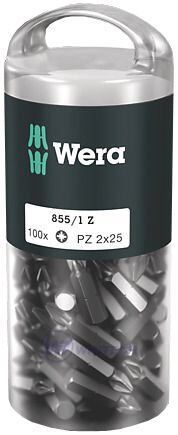 Bit PZ2 - 25mm, WERA - 100 Stück / Blister - Packung mit 1